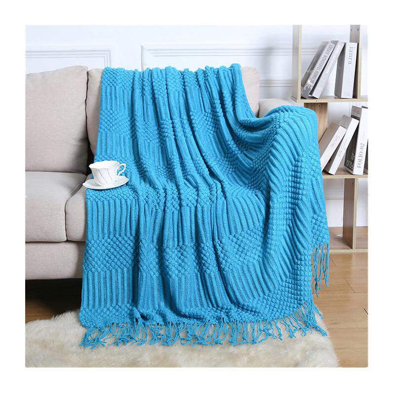 Nordic Tassel Sofa Throw Blanket - Air Conditioning Nap & Hotel Bed Runner, Summer Bed Flag, Bed End Blanket