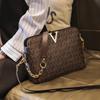Women's Diagonal Shell Bag Classic Vintage Print Bag Light Luxury Large Capacity Single Shoulder Chain Hand Bag