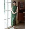 Summer new green retro style sleeveless cheongsam women's new Chinese style improved thin temperament daily
