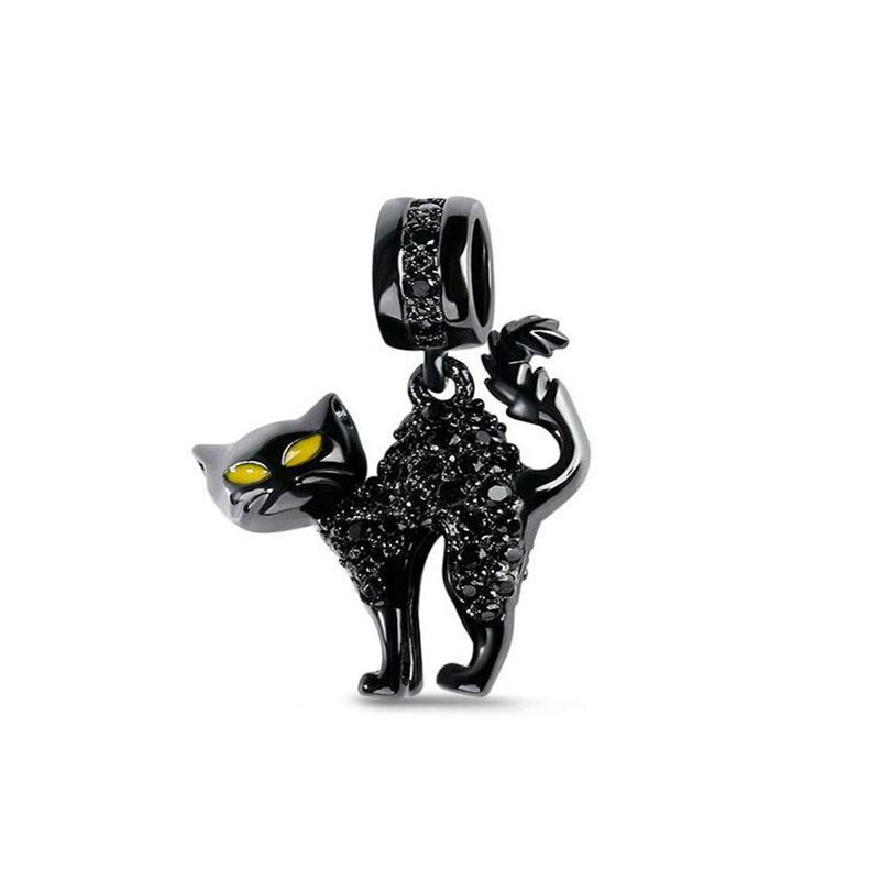 Black Cat Skull Shoe Bird Pendant 925 Silver Fit Original Fashion Charms Bracelet Diy Support Droshipping Wholesale Jewelry