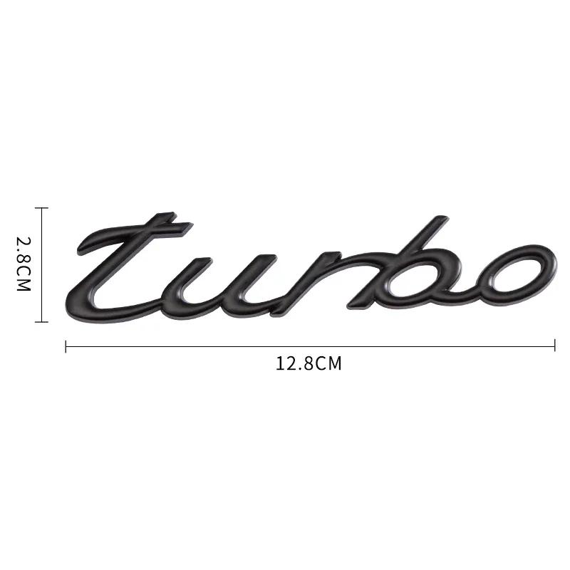 3D Metal Turbo Letters Rear Trunk Front Grille Hood Emblem Badge Sticker Universal For Mazda Hyundai BMW Honda KIA Mitsubishi Wcgvh11