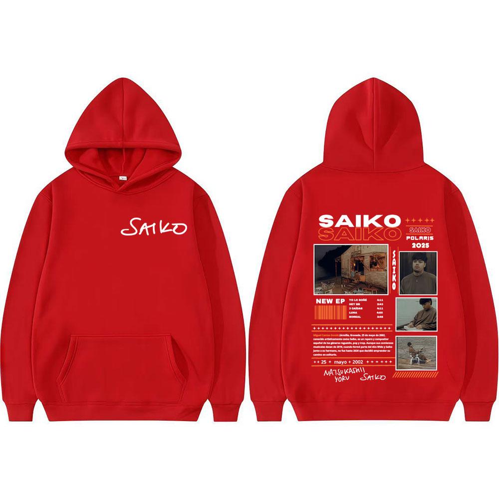 Rapper SAIKO POLARIS Album Tour 2025 Merch Hoodies Men's Clothing Oversized Hoodie Streetwear Gothic Long Sleeve Sweatshirt Tops