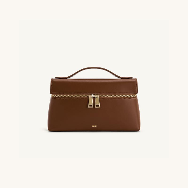 JWPEI Cross-Border Spot Lunch Box Shoulder, Messenger, and Tote Bag - Genuine Leather, Unique Niche Design
