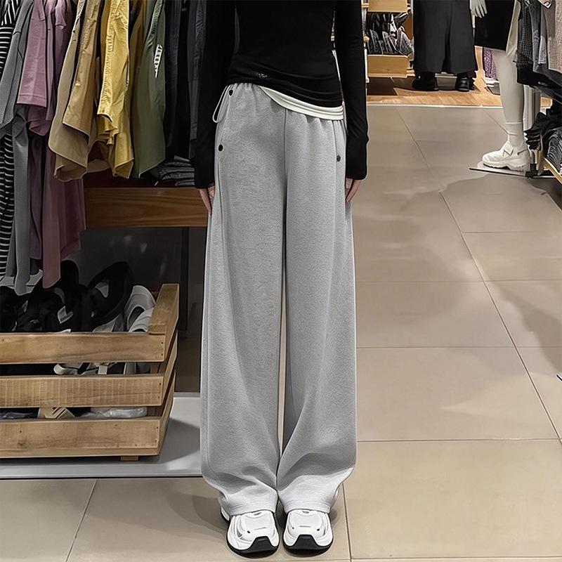 

Spring American Style Maternity Slim Wide-Leg Thinning Sweatpants 2XL світло-сірий колір