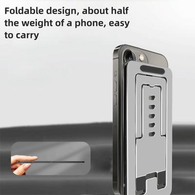 Metal Foldable Phone Stand Thin Adjustable Desk Cell Phone Holder Non-slip Portable Mobile Phone Support Travel Office
