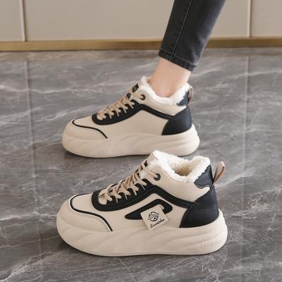 Fleece Sneakers New Winter Size Muffin Platform Shoes High Top Cotton Shoes