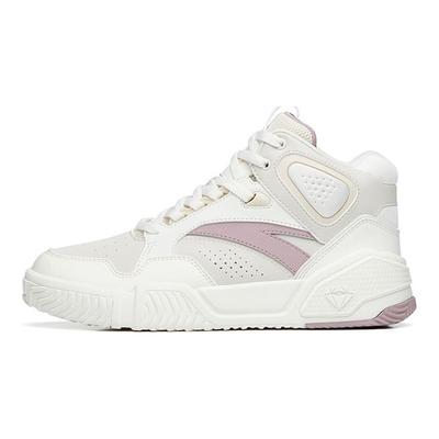 Flame Comfortable Casual High-Top Sneakers Women Sneakers White Purple 122238090R-2