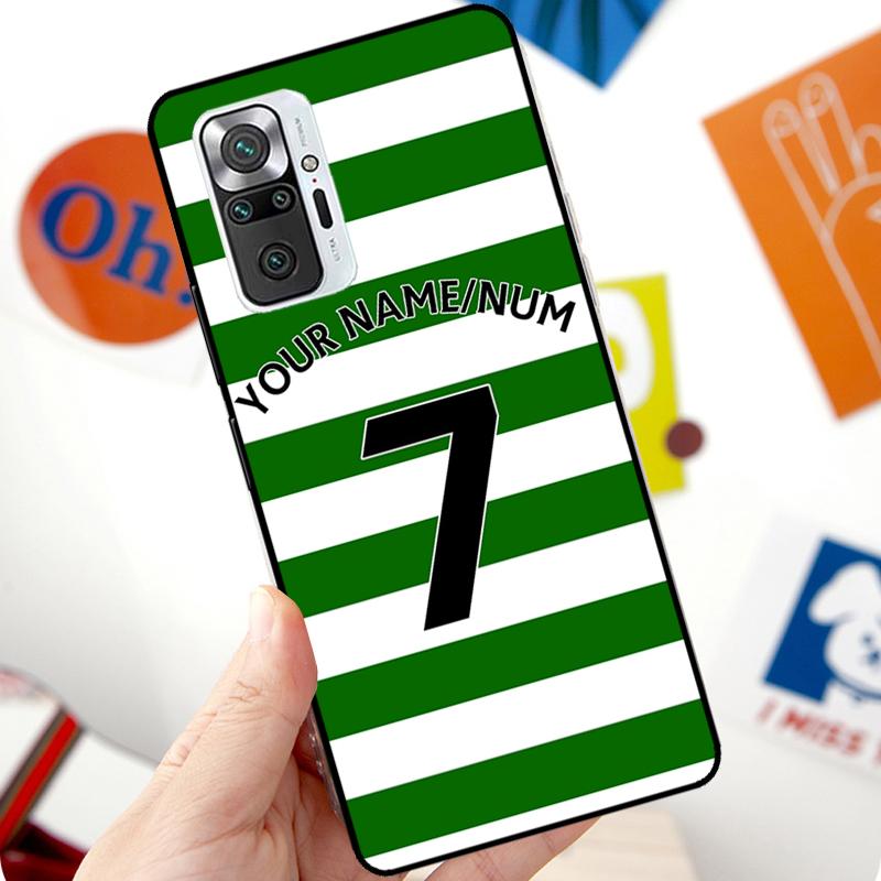 Personalised Football Number Strips Case For Xiaomi Redmi Note 12 Pro 11 8 9 10 Pro 9S 10S 11S 12S Redmi 12C 10C 9C 10A Cover