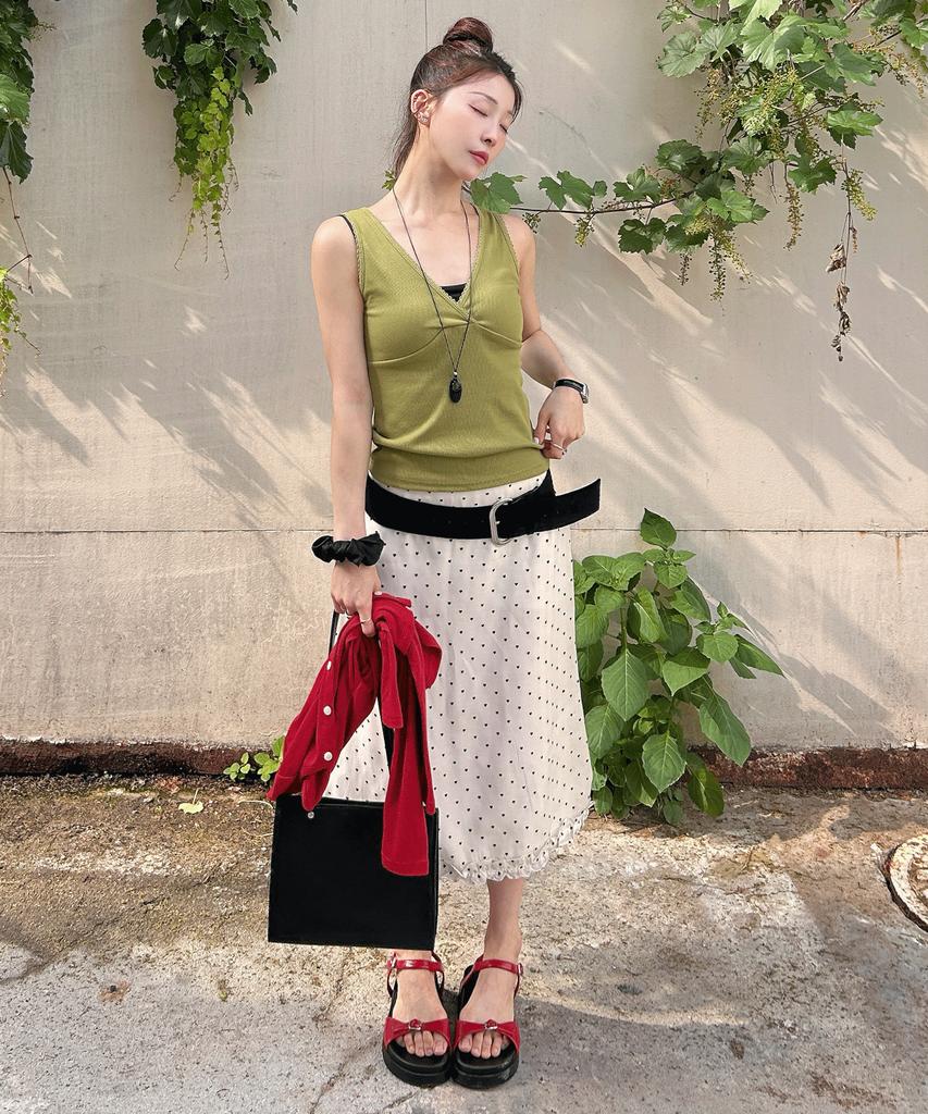 Aau Heart Frill Skirt_Ivory