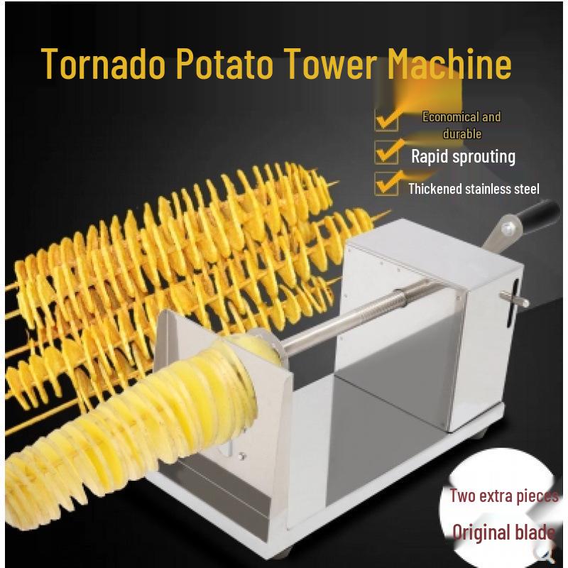 Commercial Spiral Potato Cutter - Full Set Manual Tornado Skewer Machine
