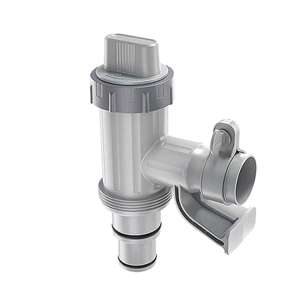 Pool Hose Adapter, Swimming Pool Replacement Parts Pool Hose Bracket and Plunger Valve for Above Ground Swimming Pool