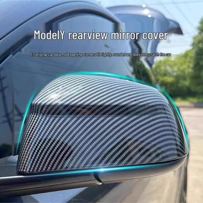 Carbon Fiber Rearview Mirror Cover for Tesla Model Y (25-Year Trade-In)