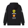 Casal Ferrari Fórmula 1 Equipe de Corrida Estampa Zíper Hoodie Solto Casual Blusão com Capuz e Zíper Moda Streetwear Pulôver
