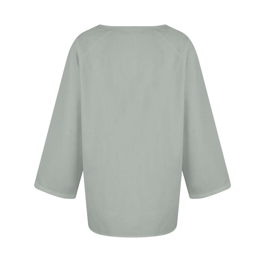 Women's Fashion Solid Color Round Neck Loose Long Sleeve Loose Top