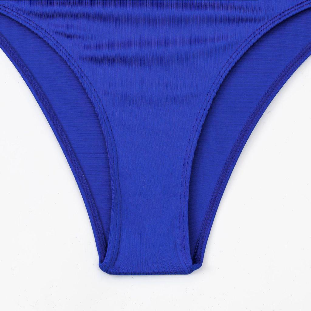 2024 Metal Brushed European-American Solid Color Sexy One-Piece Bikini Swimsuit