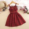 Mädchen Prinzessinnenkleid, Sommer Kinder Mode Gepunktetes Trägerkleid Süß
