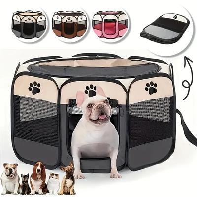 Dog Playpen Octagon Puppy Playpen Indoor for Dogs Cats And Rabbits Small Animals Portable Pet Playpen Cat Birthing Room Foldable