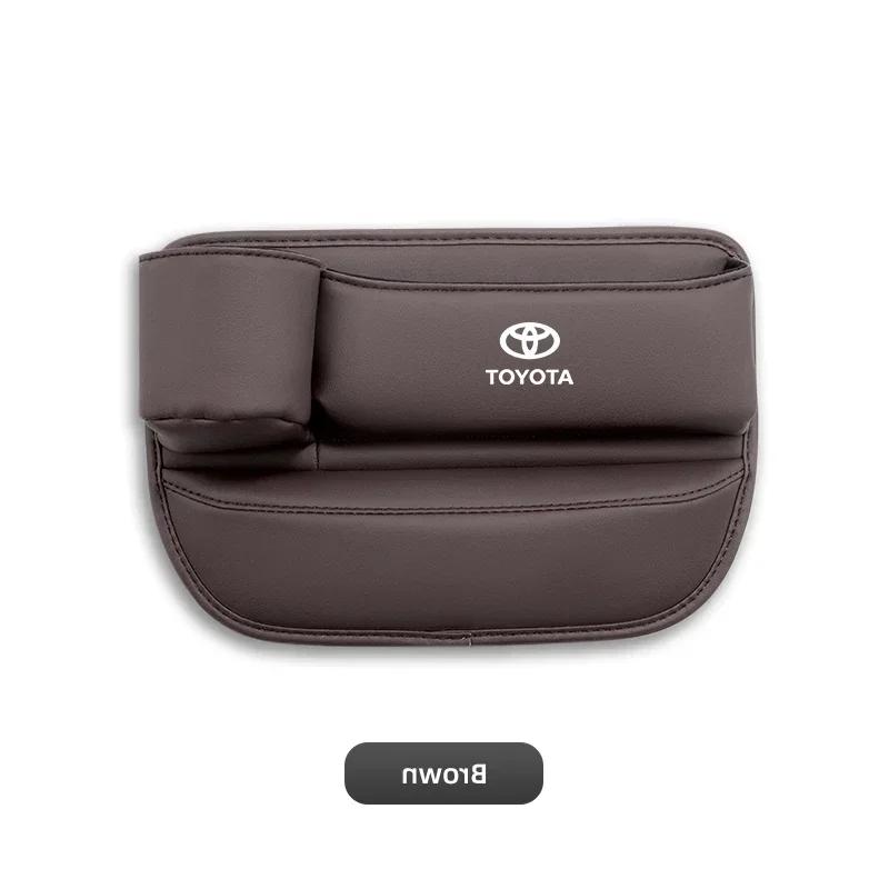 

For Toyota NEW PU Leather Car Seat Storage Bag Multifunctional Gap Organizer Box Gazoo Racing Corolla Crown Yaris Chr Auris Rav4