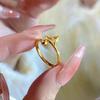 Vietnam Gold Fishtail Adjustable Ring - Elegant Hand Jewelry, Perfect Birthday Gift for Girlfriend