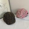 JYL DIY Leopard Newsboy Cap Women Spring  Reversible Beret Hat Cotton