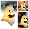 Cute Ghost Reading Lamp Halloween LED Night Light Spooky Table Lamp Desk Light For Bedroom Study Book Lovers Halloween Ornament