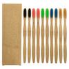 10 Pcs for a Pack Biodegradable Wooden Toothbrush Custom Logo Eco Friendly Travel Bamboo Toothbrush For Kids Adult