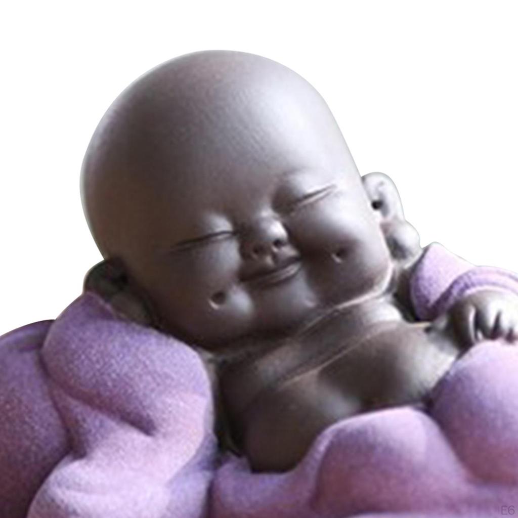 Creative Little Ceramic Maitreya Happy Buddha Sculpture Figurine Ornaments,