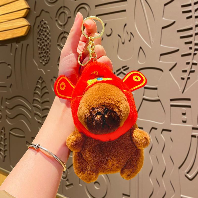 Cute Plush Capybara Keychain Backpack Pendant Wholesale Creative Cartoon Gift