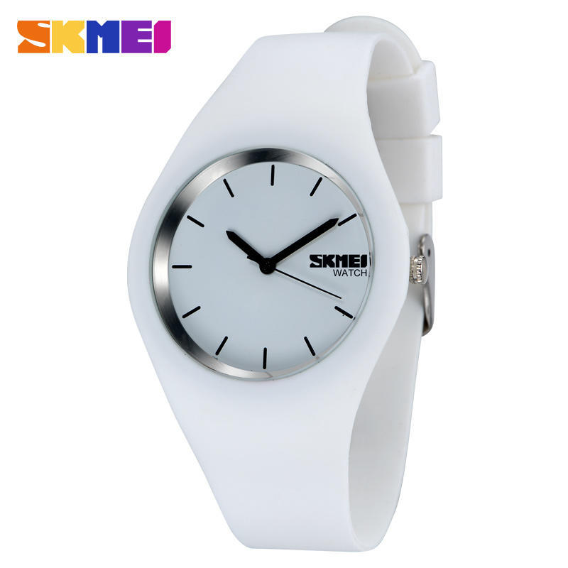 SKMEI 9068 Wristwatches For Lady Fashion Casual Watch Female Gift Women Watches Man Silicone Strap 3Bar Waterproof Clock Quartz