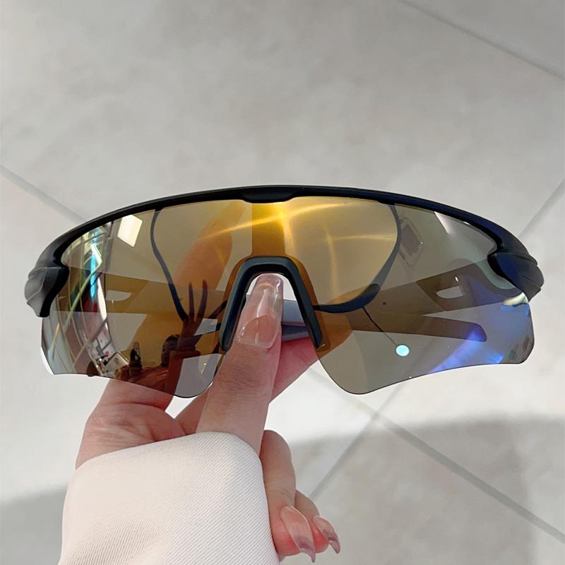 Y2k Sportovní brýle Pánské Nové Polorámové Zrcadlové Venkovní Cyklistické Sluneční brýle Obepínající Větruvzdorné Stínítka pro Rybaření