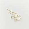 20pcs/lot 14K/18K Gold Plated Brass Earring Hook Clasps Pendant Charms Ear Wire Fitting DIY Jewellery Making Accessories