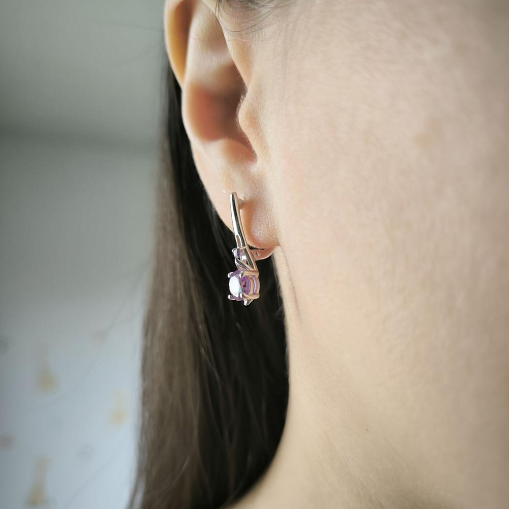 Silberohrringe mit Alexandrit 2,478 ct (2180128)