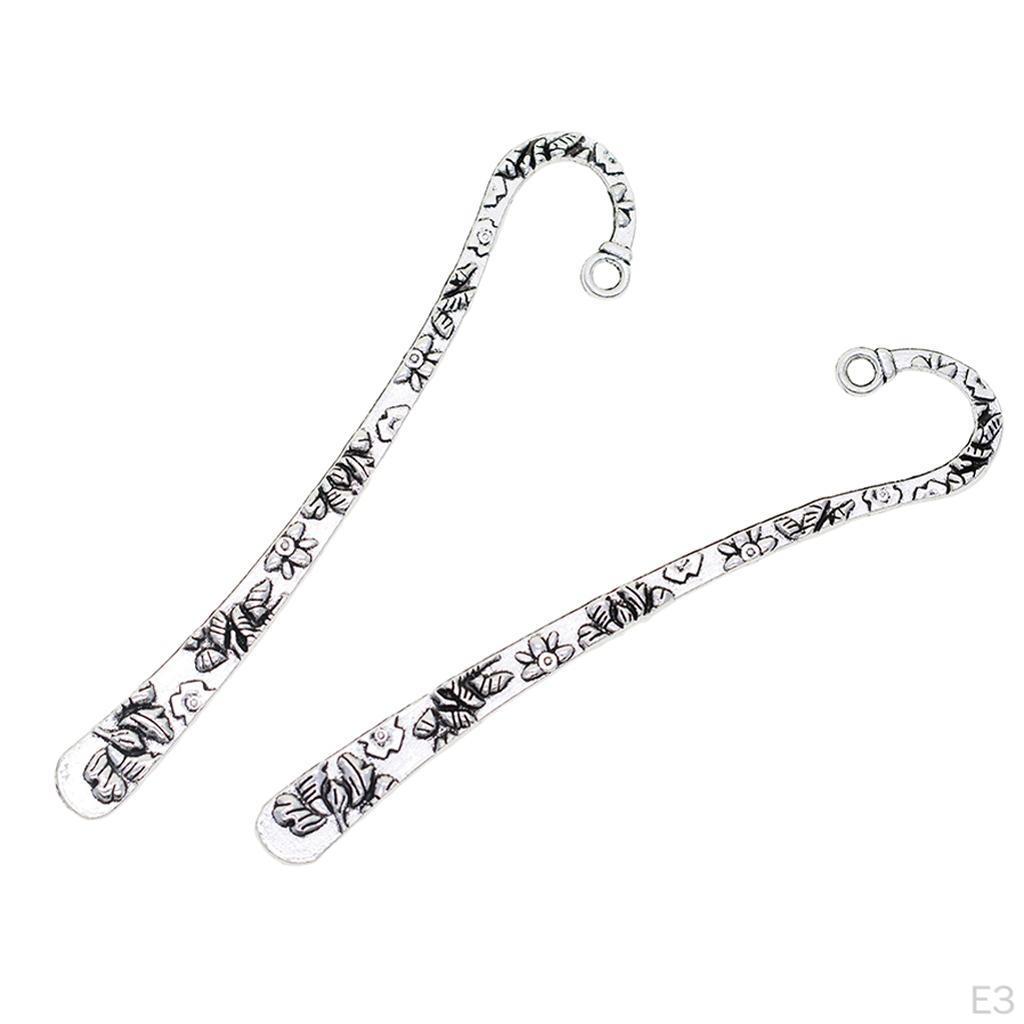 20 ks Vintage Stříbrný Kovový Přívěsek Záložka pro Korálkování Výrobu Šperků Řemeslo