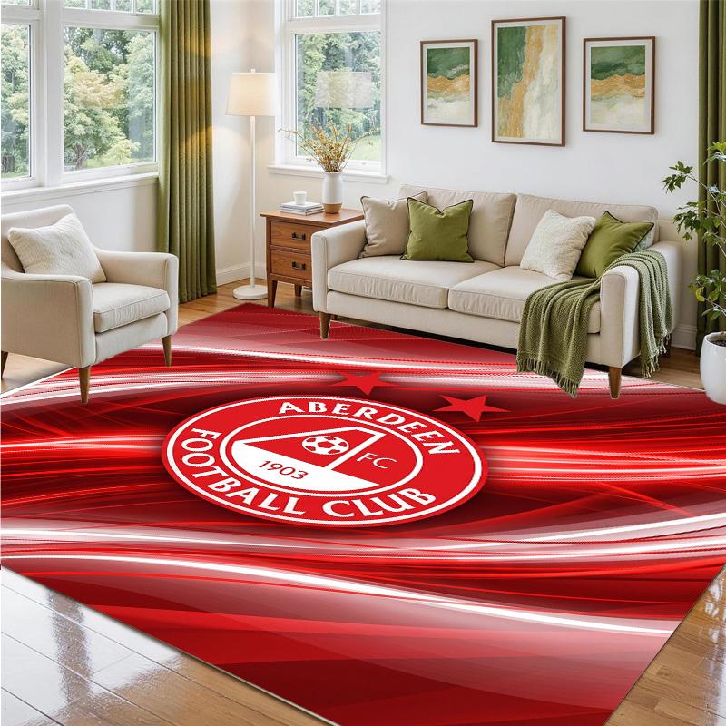 Aberdeen FC Design Crystal Velvet Rug Soft Decorative Mat for Bedroom Entrance