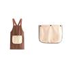 1/2Set No-Tie Cross Back Chef Apron Cross-Back Waterproof Kitchen Apron with Removable Hand Towel Pockets Anti-fouling Uniform