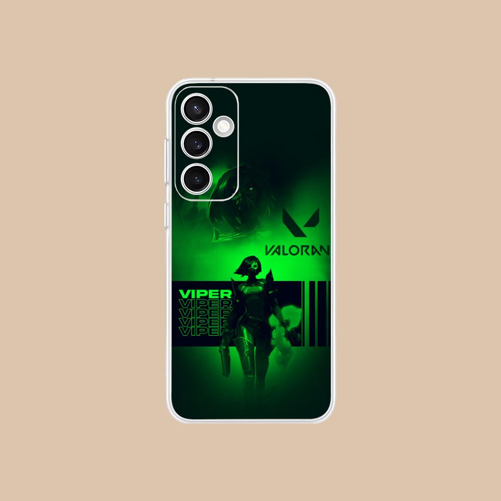 Valo Viper Phone Case for Samsung Galaxy S25 S24 S23 S22 S21Plus FE Ultra Soft TPU Clear Shockproof Cover