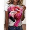 Women's T-shirt Cute Rabbit Print Fashion Top Summer Vacation Style Round Neck Short Sleeve Fashion Versatile