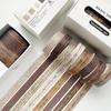 Masking tape 8-piece set thin strips washi retro base pattern DIY craft journal planner scrapbook wrapping gift decoration (handwritten text)