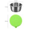 1pc Salad Dressing Container With 1.35oz/40ml Reusable Stainless Steel Cup And Leakproof Silicone Lids For Lunch Box and Picnic