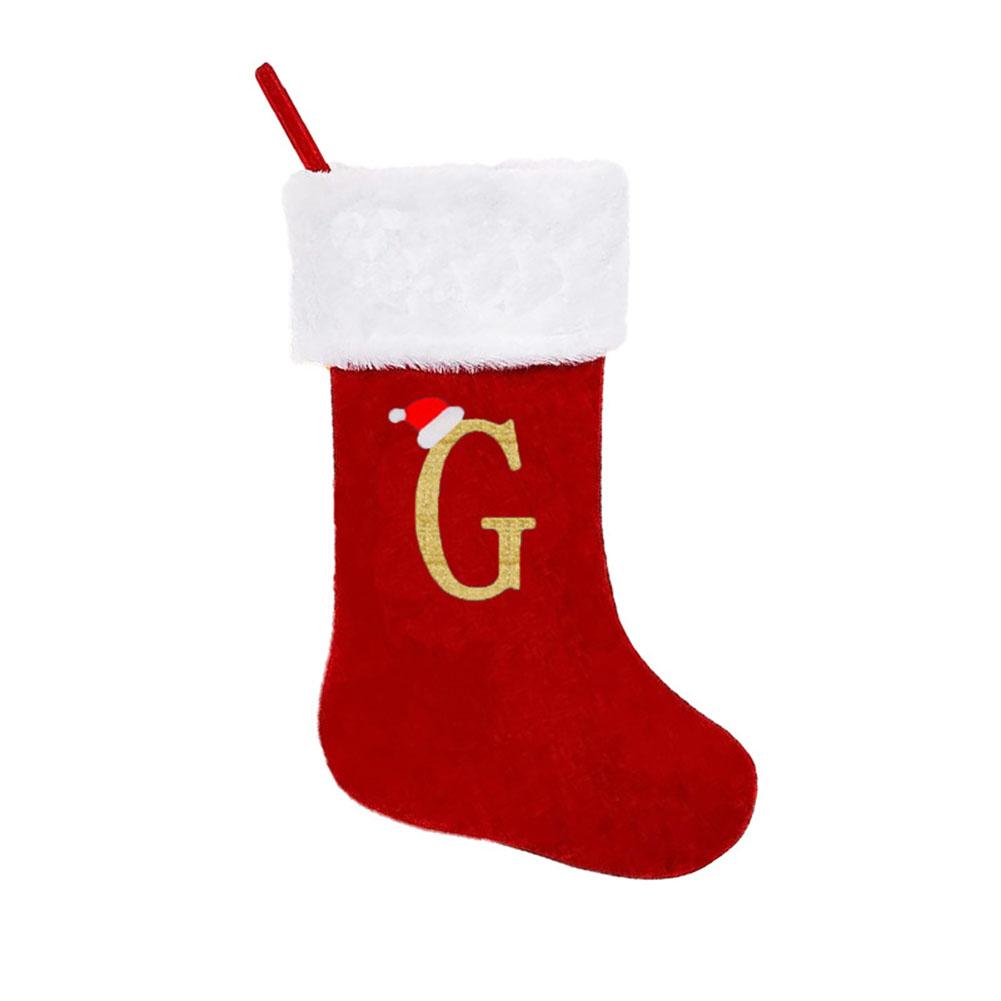 Christmas Stocking Christmas Stocking Embroidered Alphabet Design