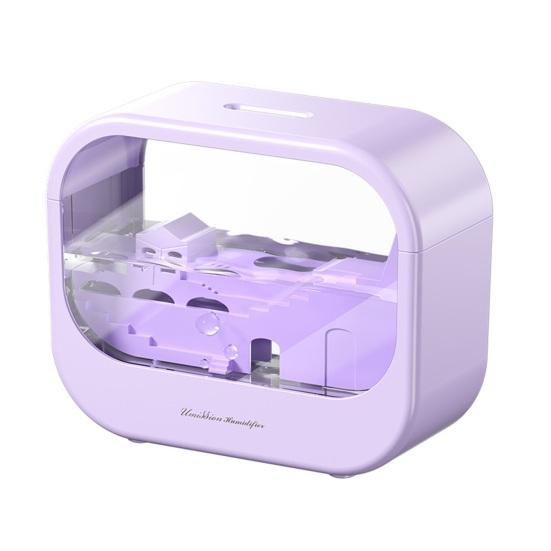 Aroma Diffuser with Landscape, 7 Color Flame Humidifier, 250ml Essential Oil Diffuser with Auto Shut Off, Quiet Mist Humidifier for Home