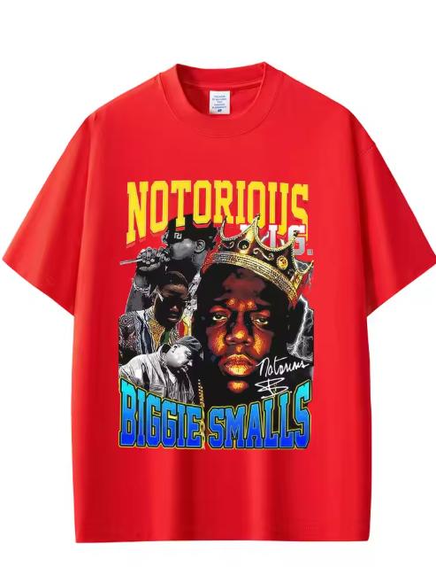 Rapper The Notorious Big Graphic TShirt Biggie Smalls Print T Shirts Unisex Hip Hop Fashion Tees Male Cotton Oversized TShirts