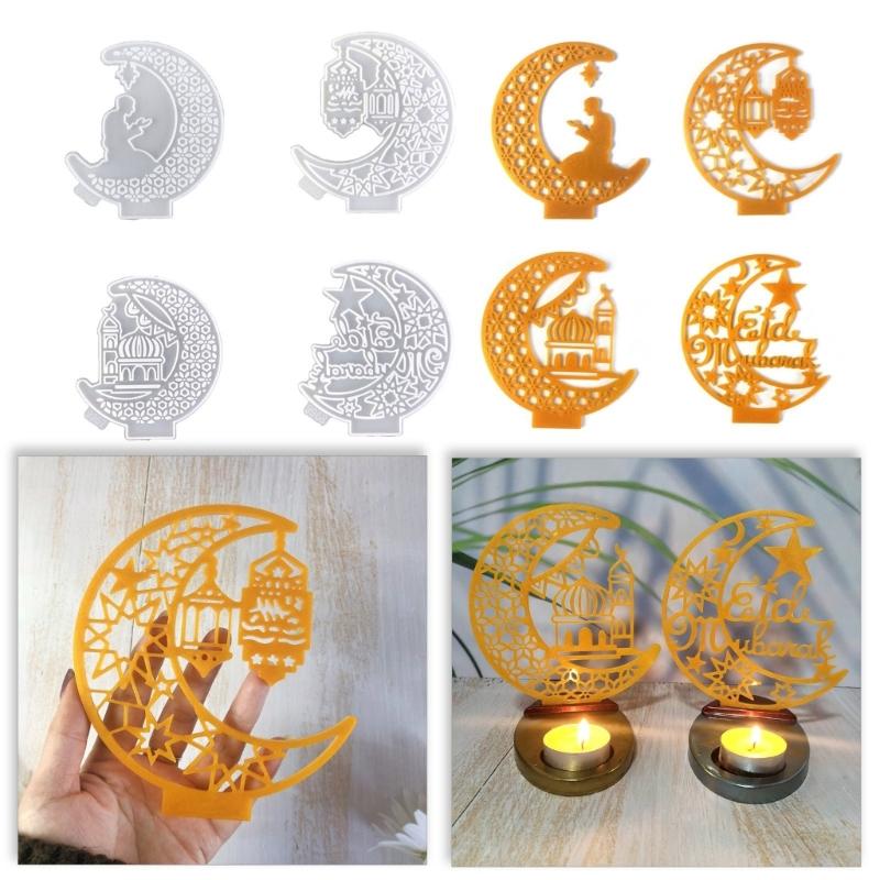 Silicone DIY Moulds Candle Holder Mold Ramada Theme Candlestick Molds Silicone Mould Suitable for Making Candle Holder