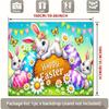 2D Easter Bunny & Colorful Eggs Backdrop Spring Holiday Party Decoration