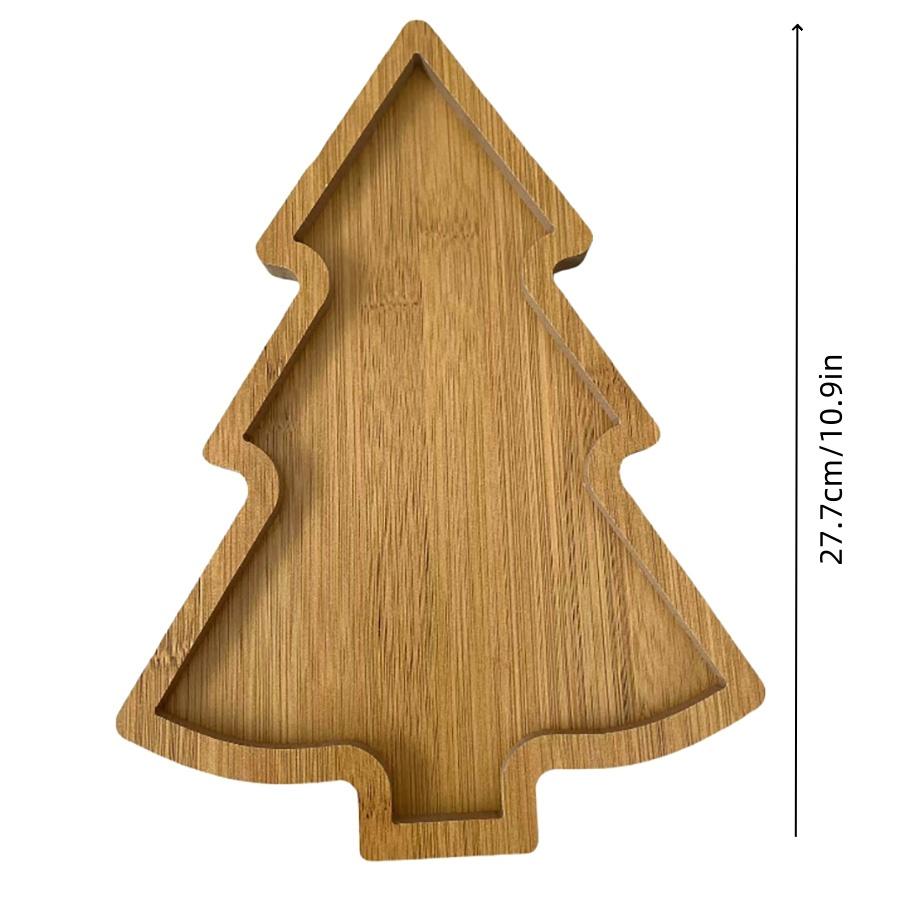 

Деревянный поднос для закусок и конфет, Рождественский сервировочный поднос, Рождественская доска для закусок в форме елки, Рождественская деревянная сервировочная тарелка