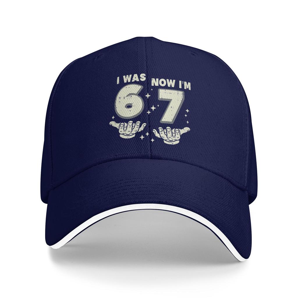 Spring 7th Birthday I Was 6 Now Im 7 Six Seven 6 7 Meme Baseball Cap Tennis Skate Y2k Print Sun Hip Hop Hats Men Baseball Caps