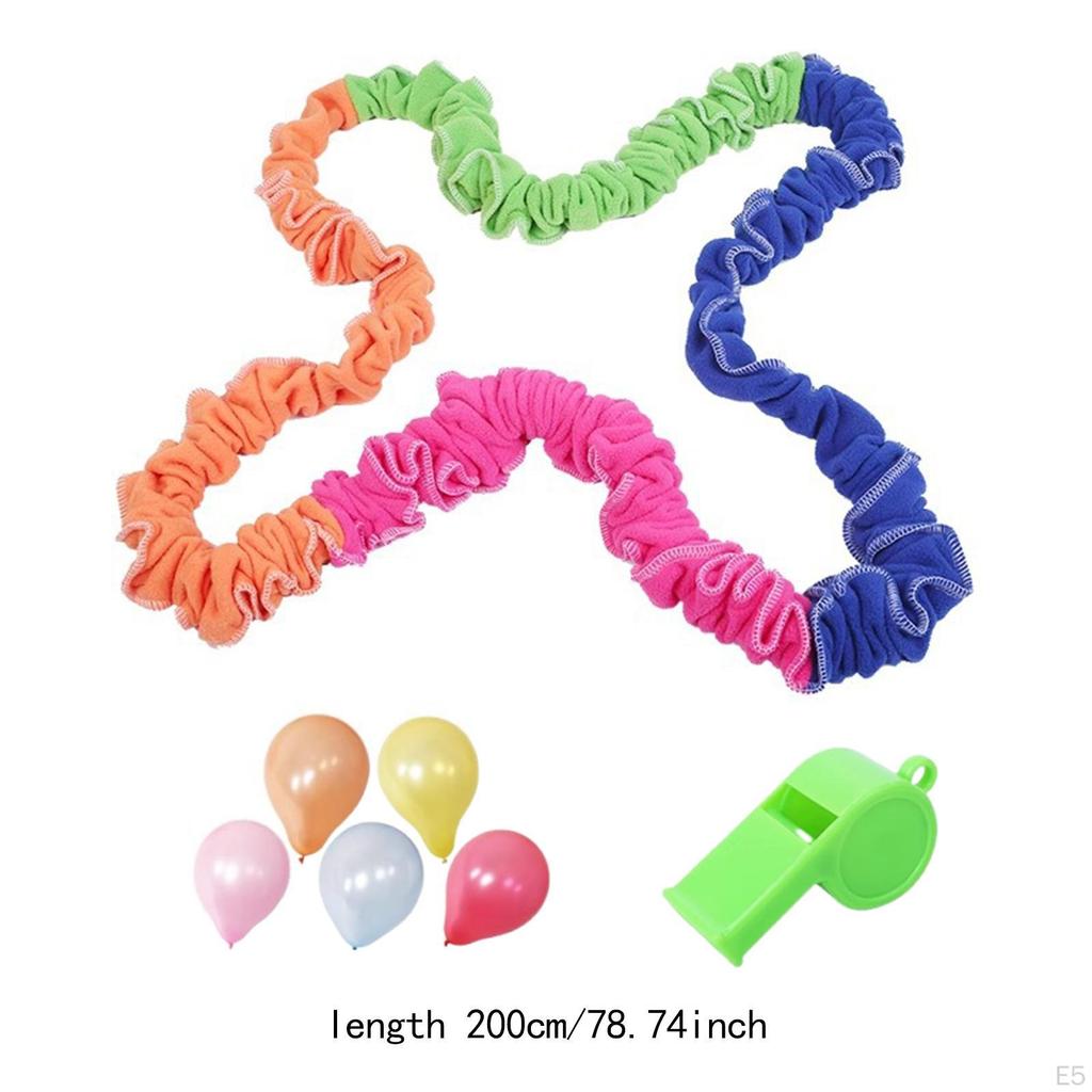 Kids Cooperative Stretch Band Rally Ring Creative Movement Prop Entertainment Toy Rope for