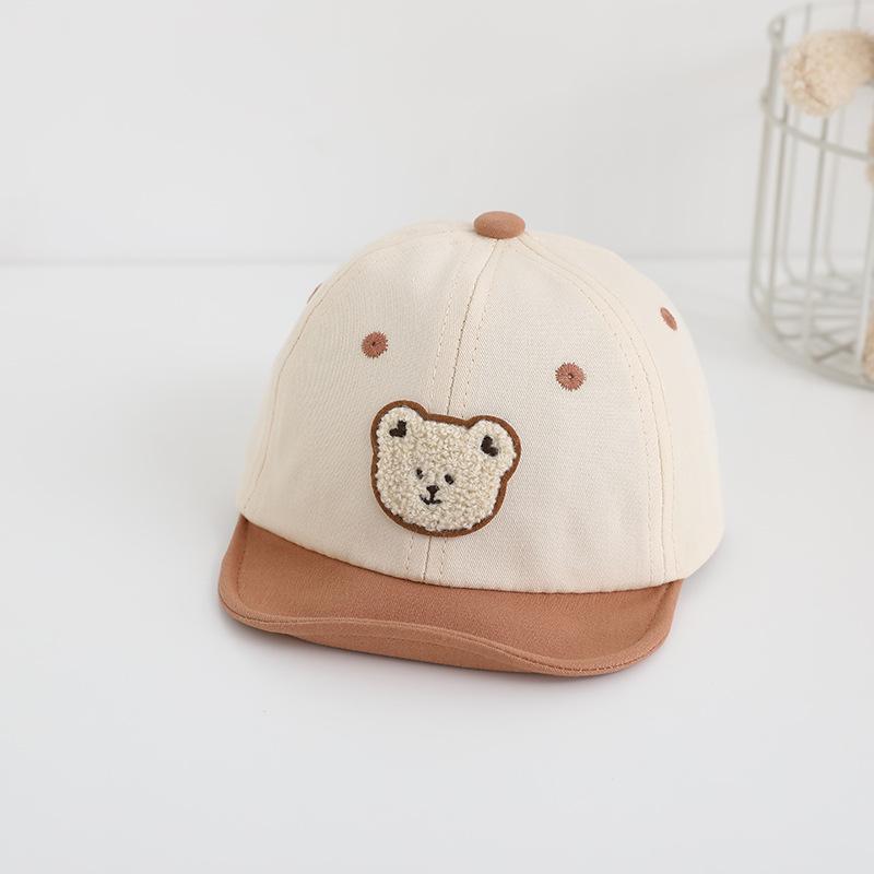 Summer Cute Cartoon Bear Baby Kids Hats Boys Girls Children Outdoor Sunshade Breathable Hats Sun Caps