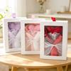 Handmade Heart-Shaped Yarn Flower Bouquet Gift Box - Creative Valentine's Day Decoration