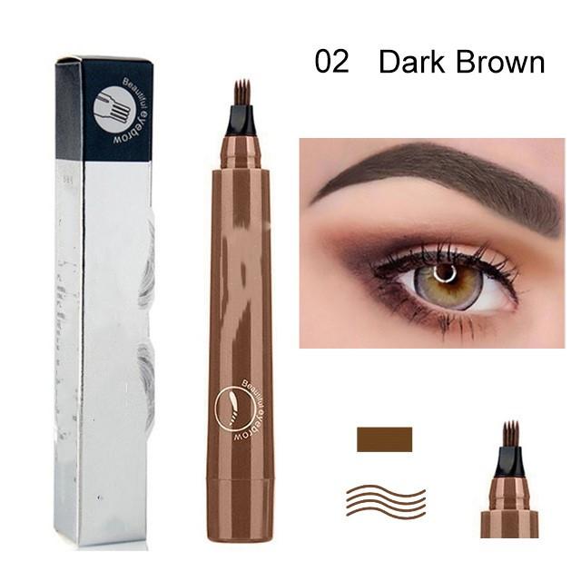 Four-pronged Liquid Eyebrow Pencil Four-tip Forked Liquid Eyebrow Pencil  Four-prong Waterproof  Sweat-proof and Less Likely To Smudge Eyebrow Pencil